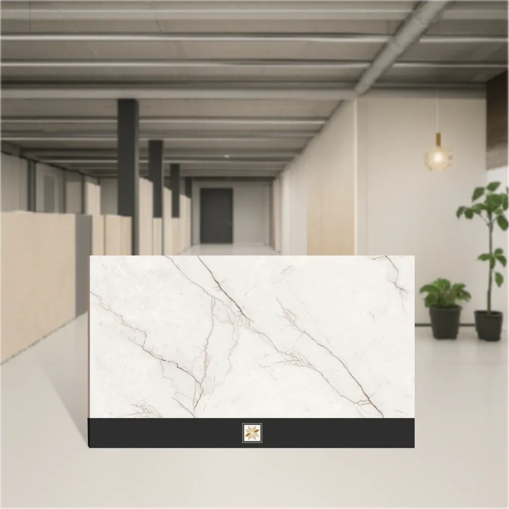 Vitrified Voltera Marbles & Stones Glossy Rectangular Tiles TL-7406 (4x2 feet | 9 mm)