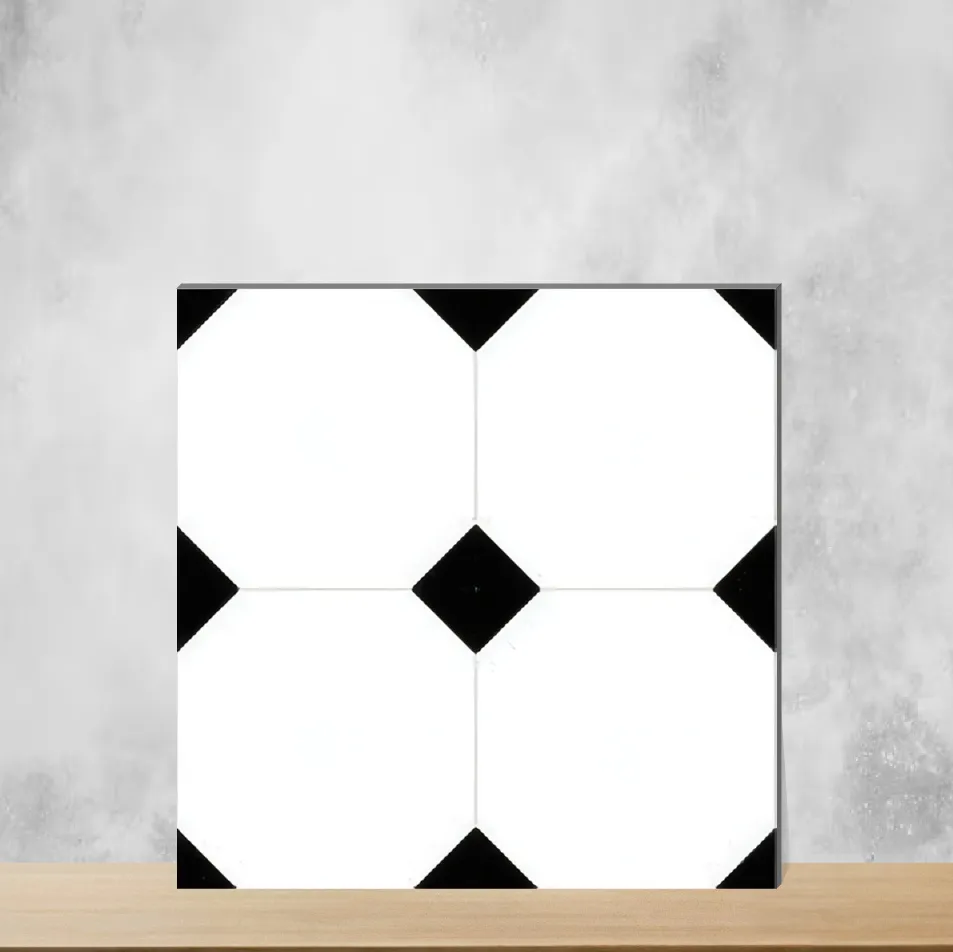 Ceramic Morissa Pentagon Monochrome Centre Moroccans Matt Square Tiles TL-742-C (12x12 inch | 7.5 mm)