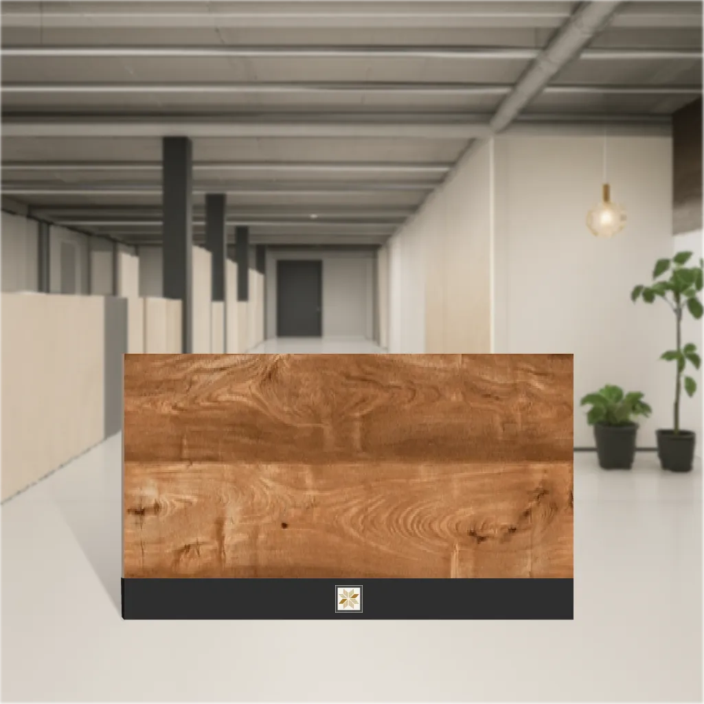 Vitrified Primo Red Wooden Effect Matt Rectangular Tiles TL-7456 (48x8 inch | 9 mm)