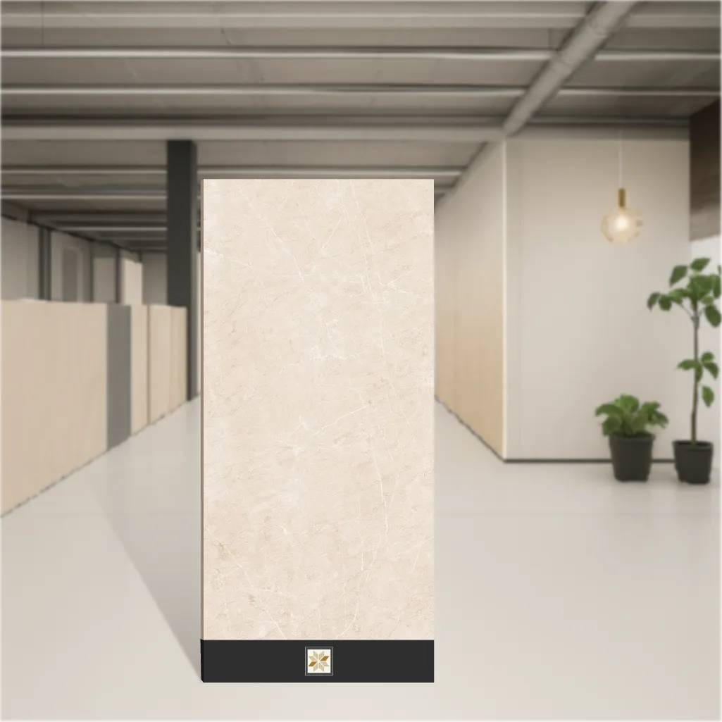 Simero Perlino Beige Marbles & Stones Rectangular Tiles TL-7558 (4x2 feet | 9 mm)