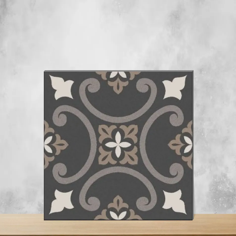 Vitrified Pedi Black Moroccans Square Tiles TL-7562 (12x12 inch | 9 mm)