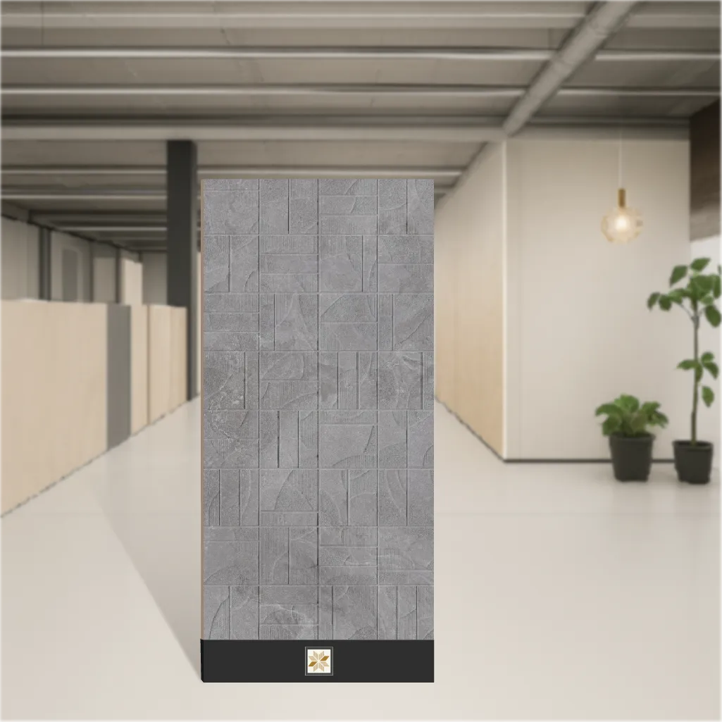 Vitrified Rossato Silver Lecco Punch Textures Matt Rectangular Tiles TL-7600 (4x2 feet | 9 mm)