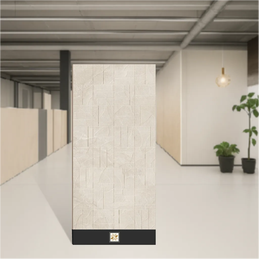 Vitrified Rossato Crema Lecco Punch Textures Matt Rectangular Tiles TL-7618 (4x2 feet | 9 mm)