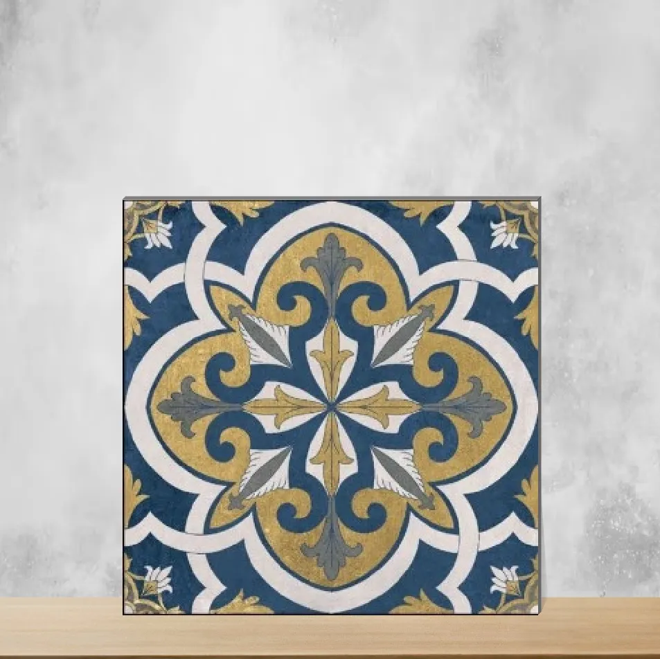 Vitrified Maura Blue Moroccans Square Tiles TL-7627 (12x12 inch | 9 mm)