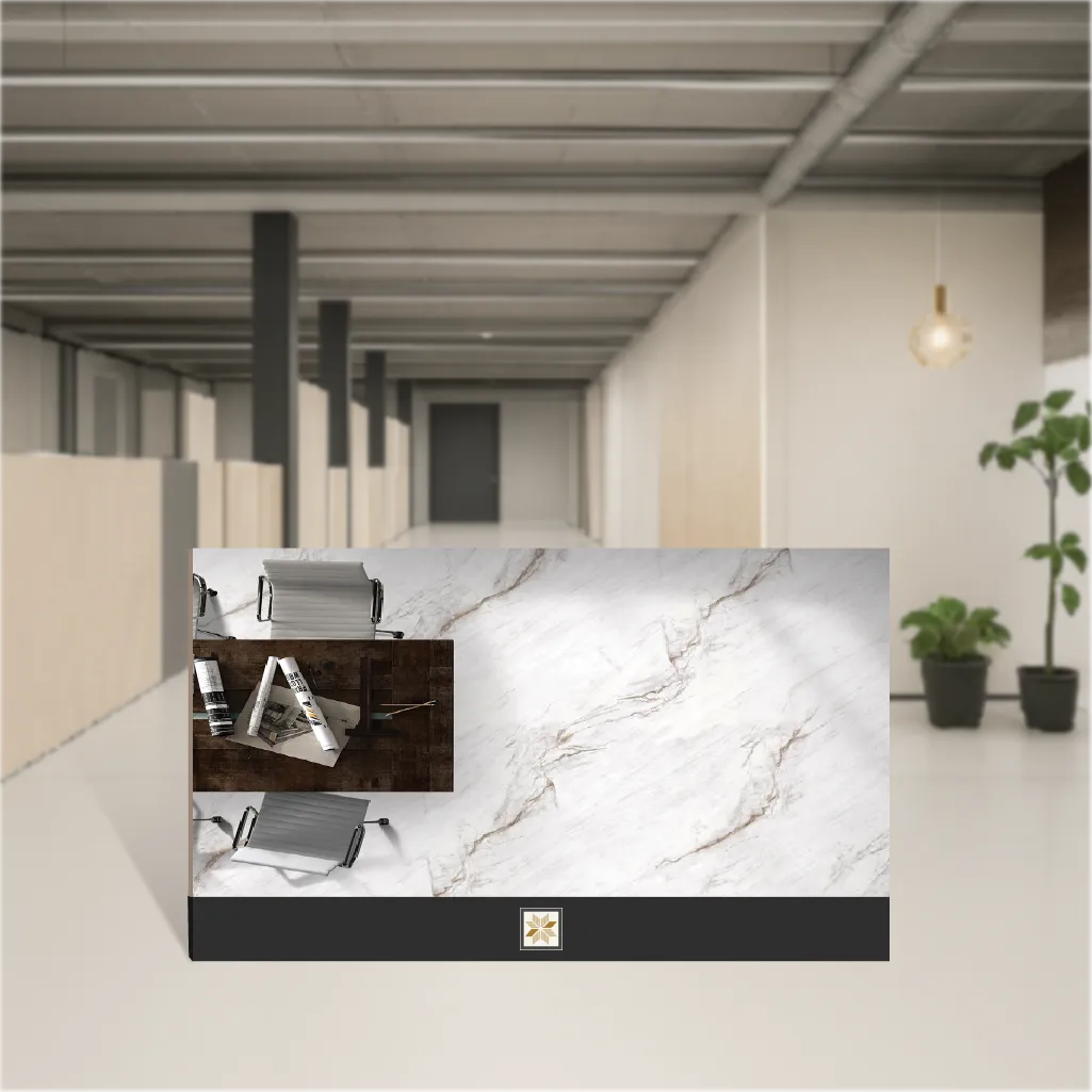 Vitrified Neblina Bianco Tech Marbles & Stones Matt Rectangular Tiles TL-7628 (6x4 feet | 9 mm)