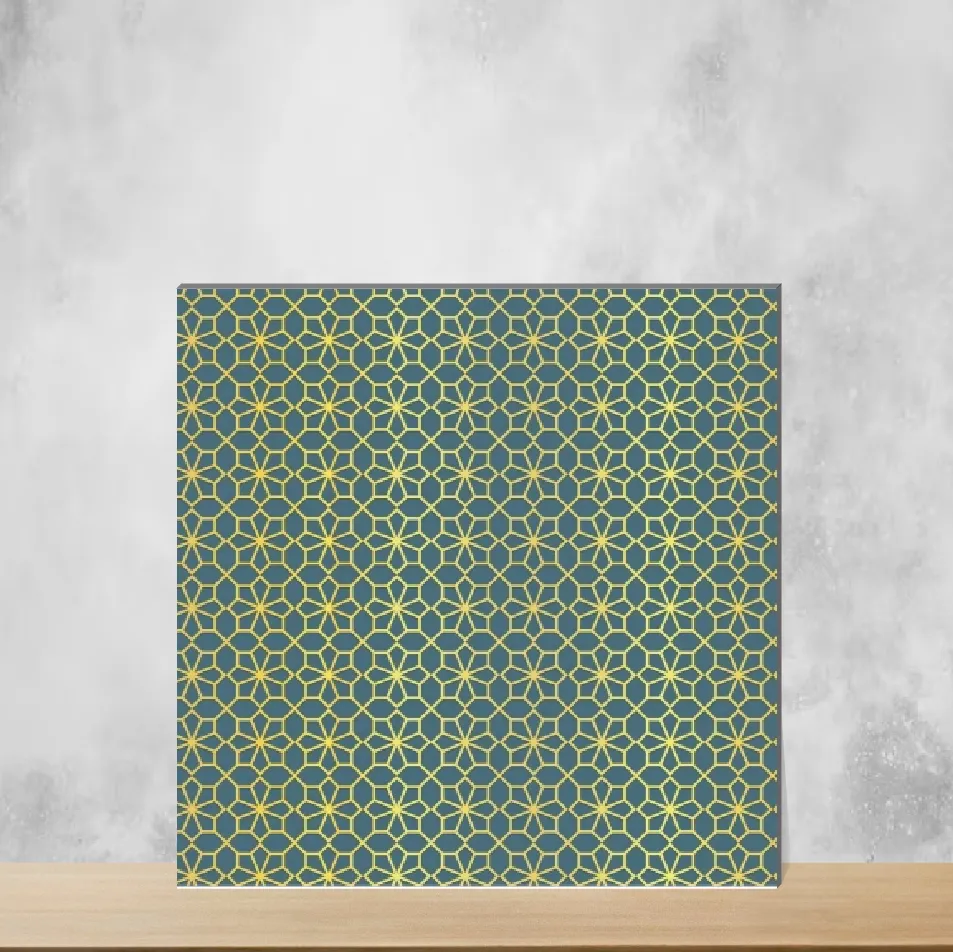 Vitrified Decor 01 Geometric & Abstracts Matt Square Tiles TL-7635 (2x2 feet | 9 mm)