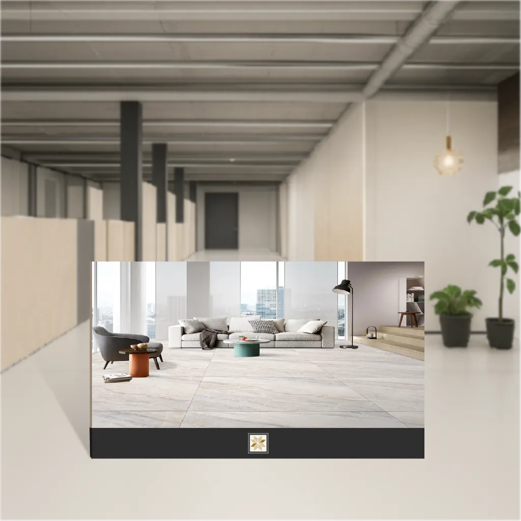 Vitrified Ariz Crema Glit Marbles & Stones Matt Rectangular Tiles TL-7636 (6x4 feet | 9 mm)