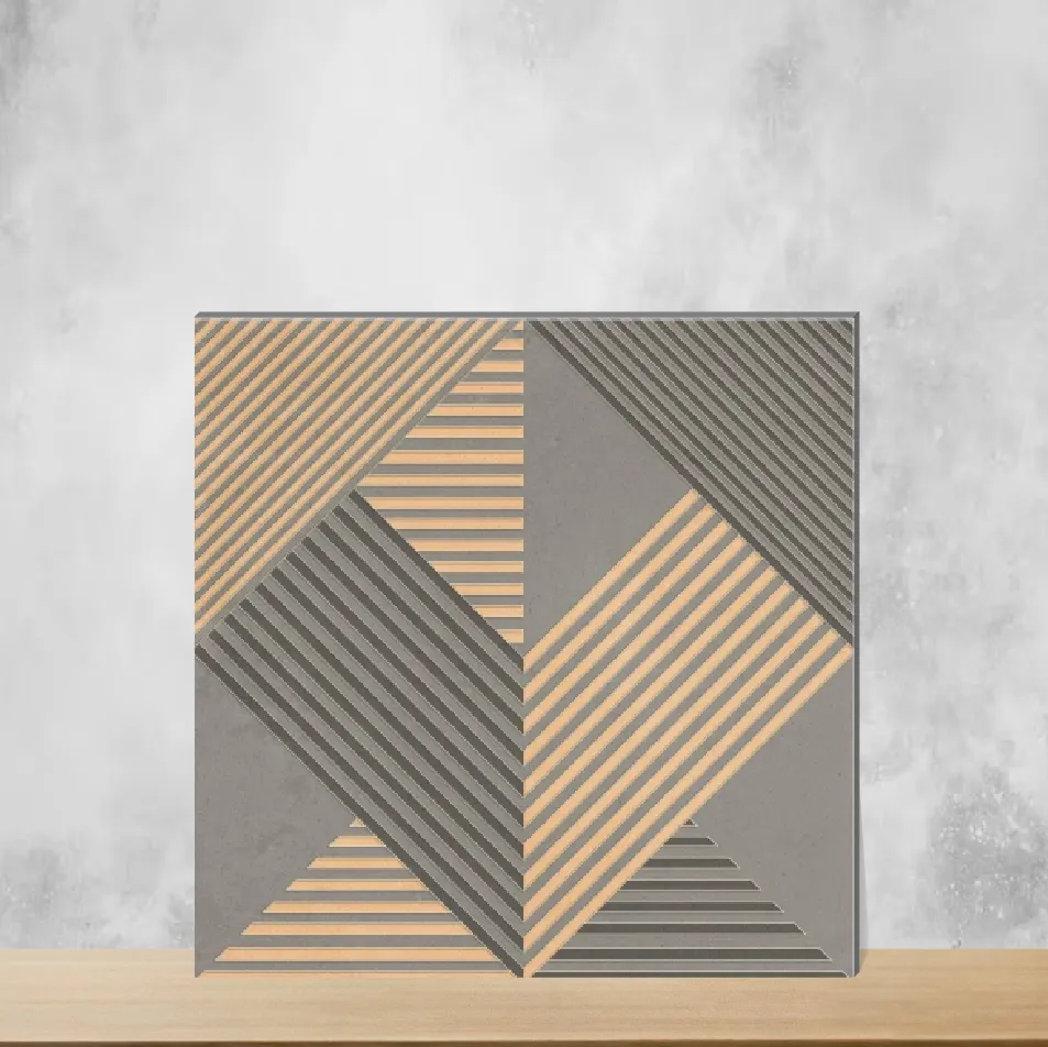 Vitrified Decor 09 Geometric & Abstracts Matt Square Tiles TL-7644 (2x2 feet | 9 mm)