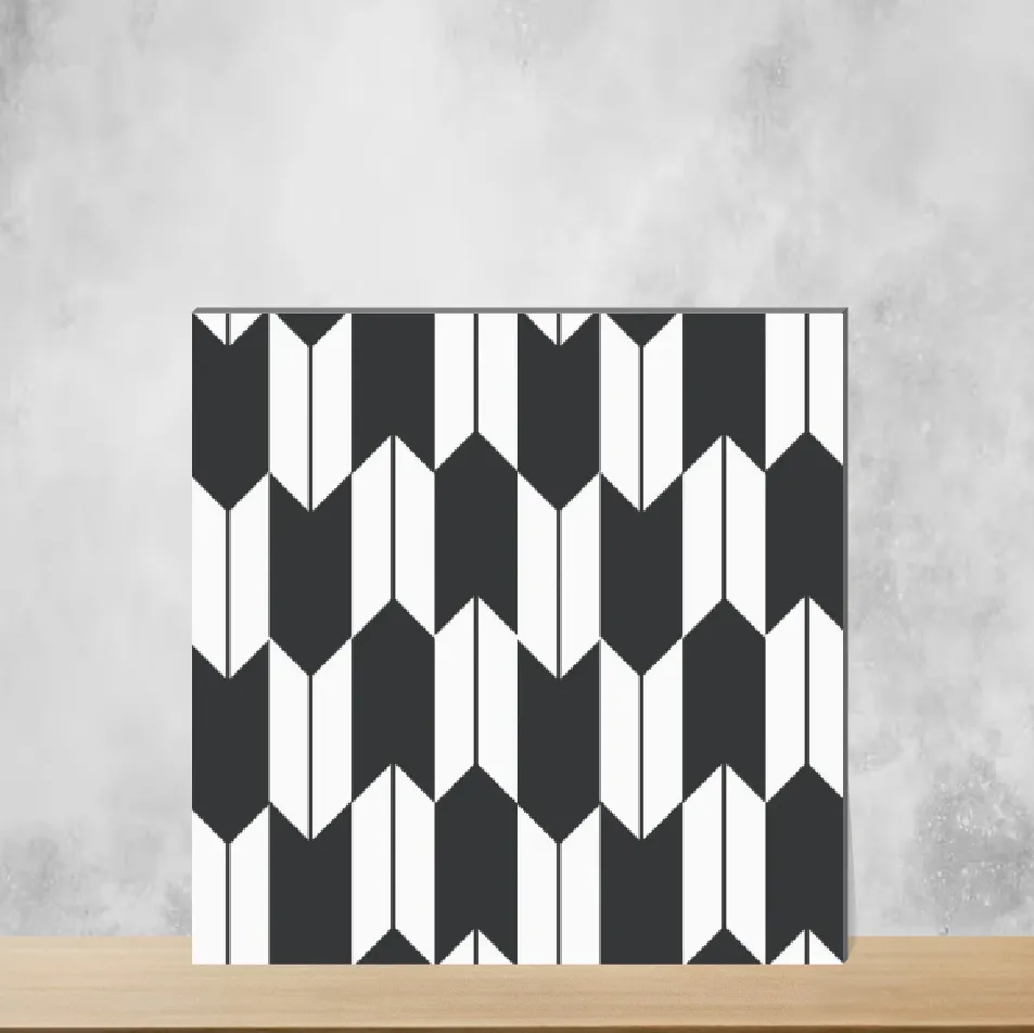 Vitrified Decor 15 Geometric & Abstracts Matt Square Tiles TL-7648 (2x2 feet | 9 mm)