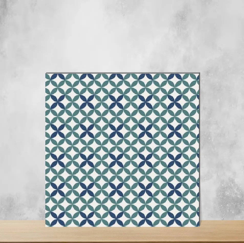 Vitrified S Normi Aqua Marbles & Stones Matt Square Tiles TL-7674 (12x12 inch | )