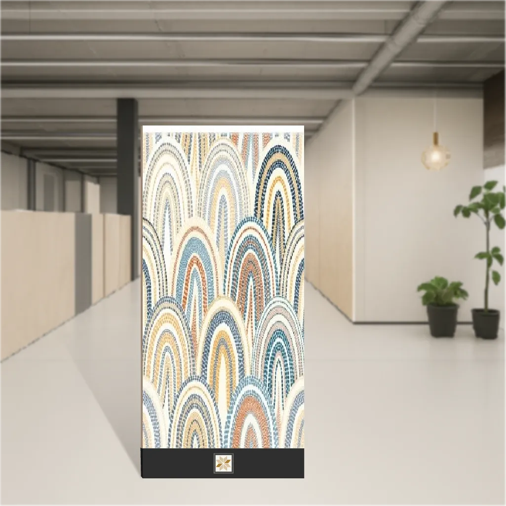 Vitrified Vivid Wave Geometric & Abstracts Matt Rectangular Tiles TL-7736 (4x2 feet | 9 mm)