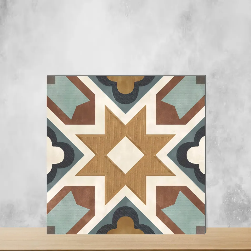 Vitrified Zellige Rodin Emerald Moroccans Matt Square Tiles TL-78 (12x12 inch | 9 mm)