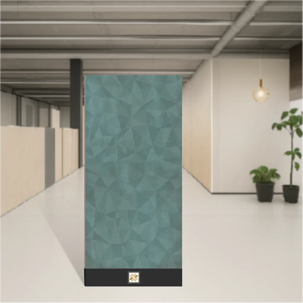 Vitrified Verdigris Aqua Decore Geometric & Abstracts Matt Rectangular Tiles TL-7808 (4x2 feet | 9 mm)