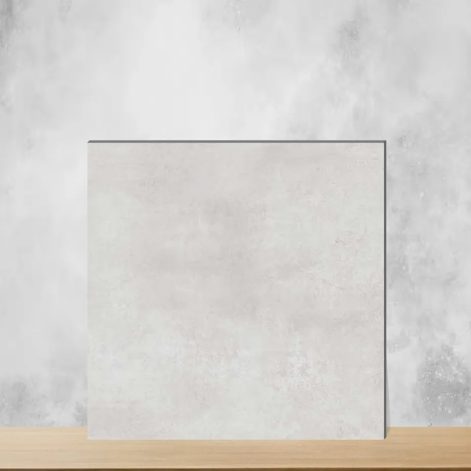 Vitrified Slate Park White Cotton Cement Look Matt Square Tiles TL-1821-G (2x2 feet | 8.8 mm)