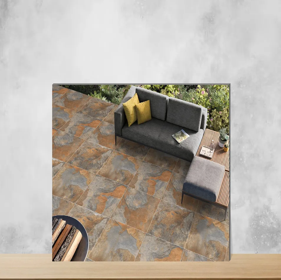 Vitrified Renova Rust Marbles & Stones Matt Square Tiles TL-7871-C (2x2 feet | 9 mm)