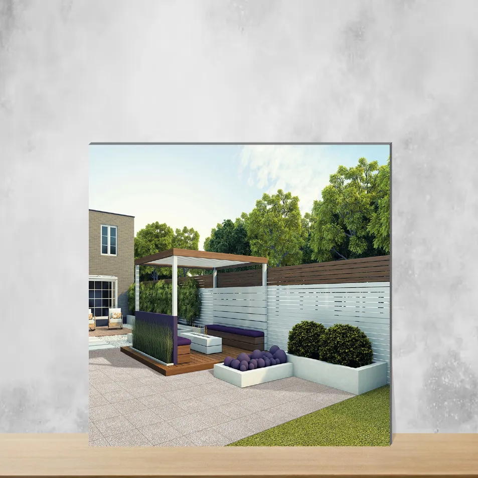 Vitrified Monolithic Coral Terrazzo Matt Square Tiles TL-7896-B (2x2 feet | 9 mm)