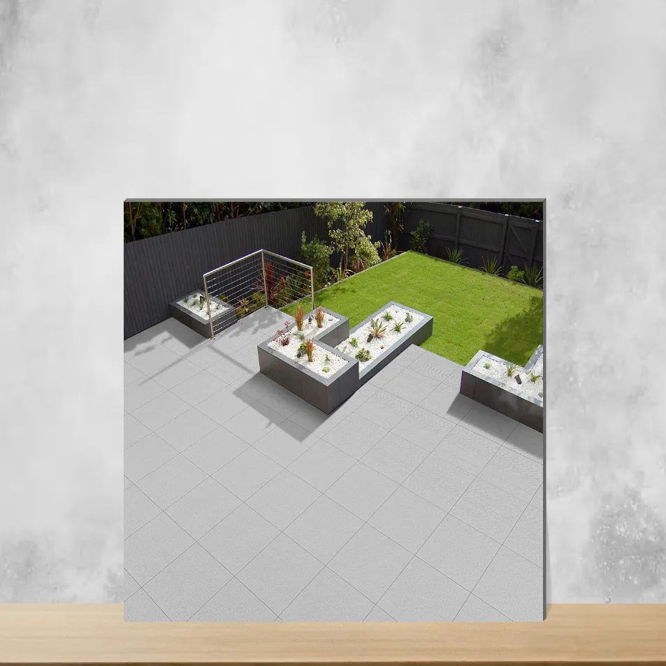 Vitrified Prazzle Smoke Geometric & Abstracts Matt Square Tiles TL-7903-E (2x2 feet | 9 mm)