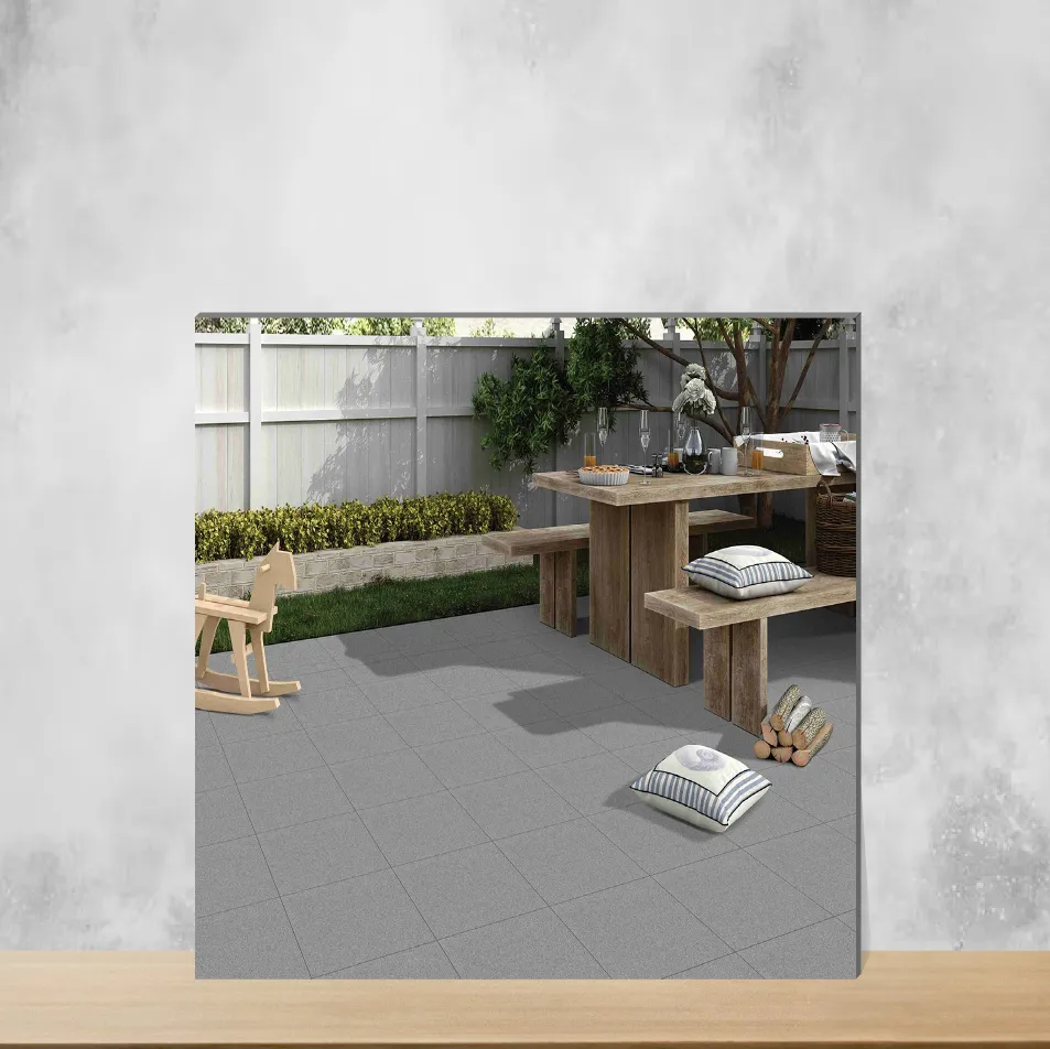 Vitrified Splate Grey Cement Look Matt Square Tiles TL-7879-A (2x2 feet | 15 mm)