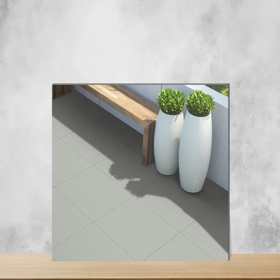 Vitrified Prazzle Dove Geometric & Abstracts Matt Square Tiles TL-7903-C (2x2 feet | 9 mm)