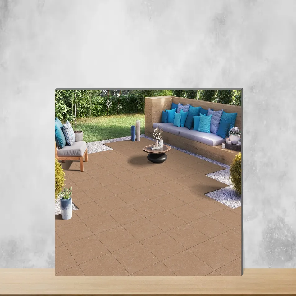 Vitrified Pierre Brown Marbles & Stones Square Tiles TL-7906 (2x2 feet | 9 mm)