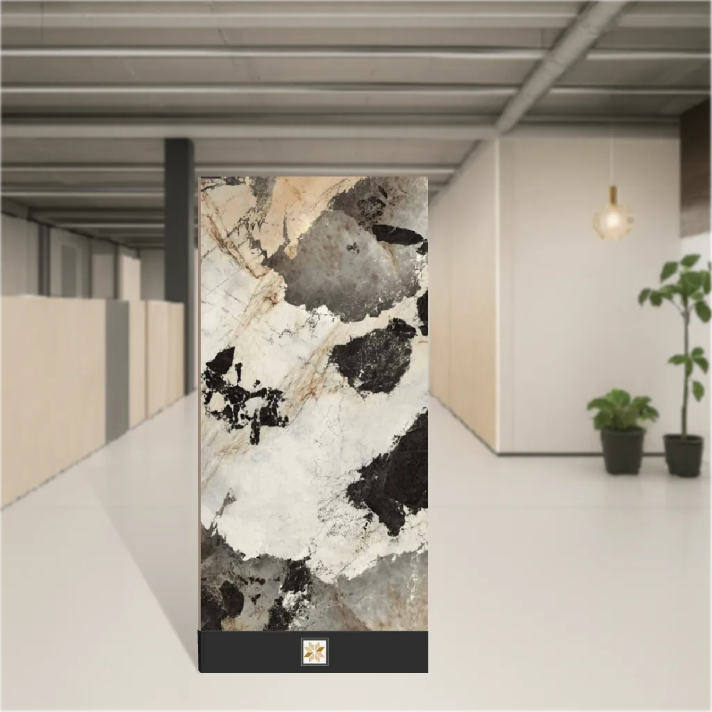 Aspen Natural Marbles & Stones Hi-Glossy Rectangular Tiles TL-7990 (5.3x2.7 feet | 9 mm)