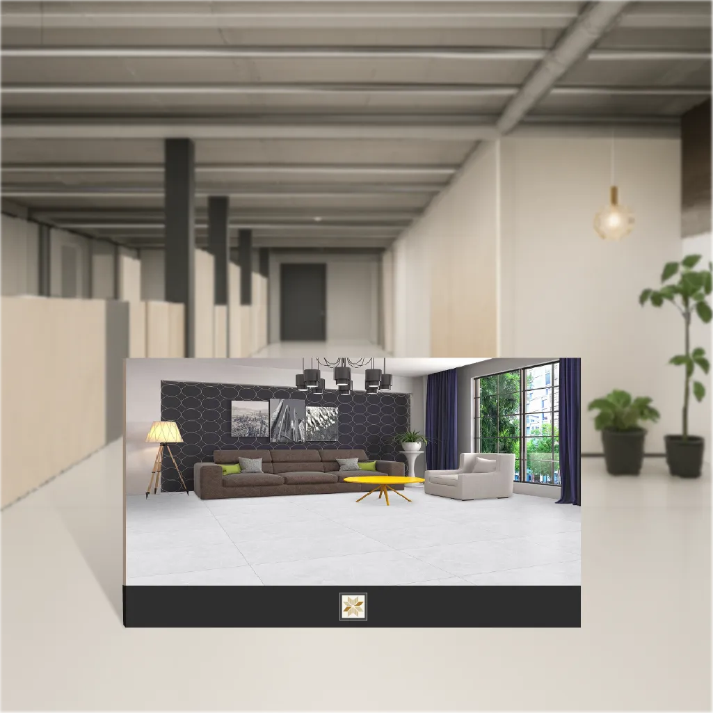 Vitrified Coloso Bianco Marbles & Stones Matt Rectangular Tiles TL-8120 (4x2 feet | 9 mm)