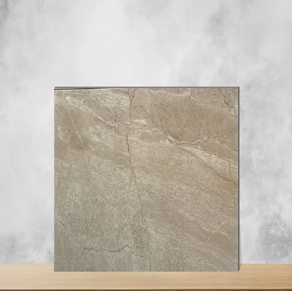 Ceramic Bistro Soana Brown Light Marbles & Stones Glossy Rectangular Tiles TL-1093-C (24x12 inch | 9 mm)