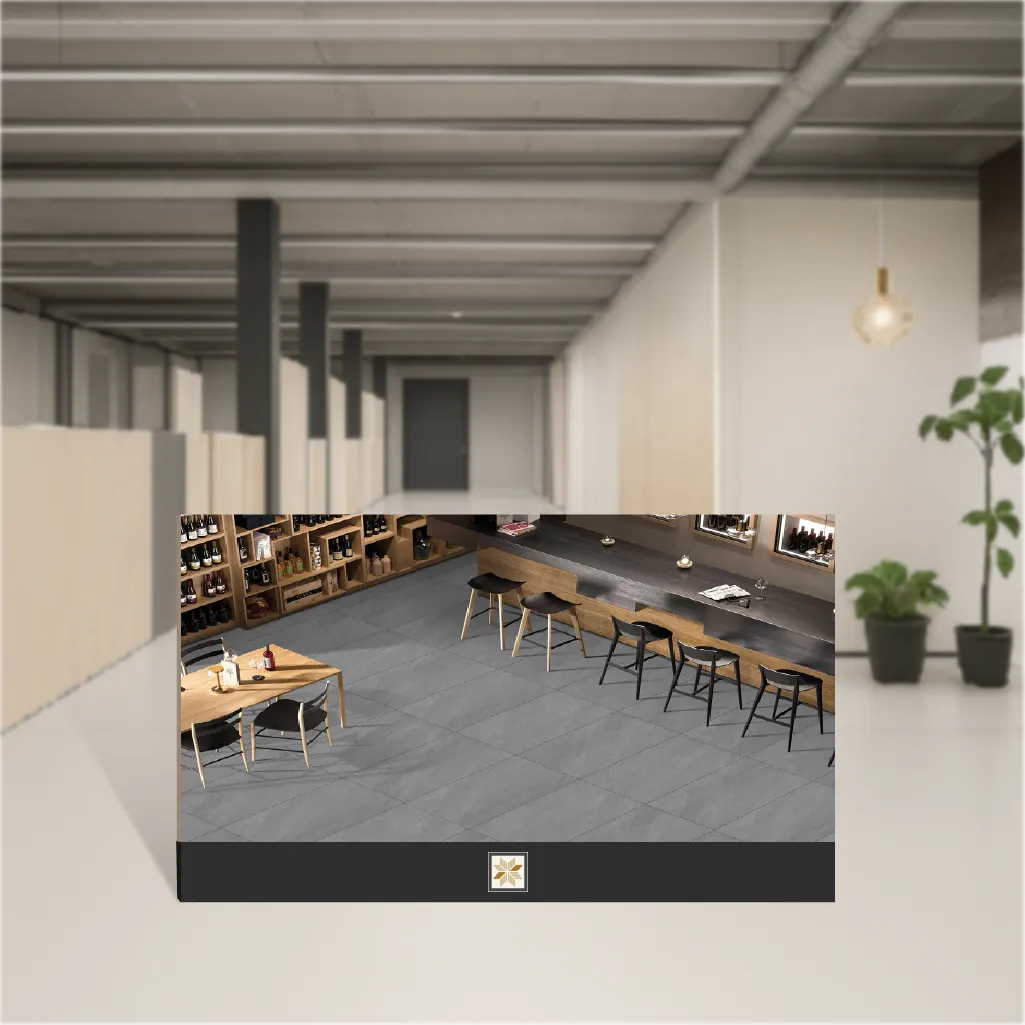 Vitrified Cosmic Grey Plain Solids Matt Rectangular Tiles TL-8160 (4x2 feet | 9 mm)