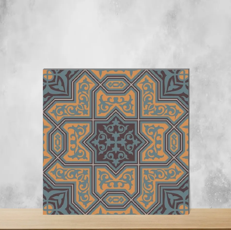 Vitrified Ethinc Mix Moroccans Matt Square Tiles TL-8231 (2x2 feet | 12 mm)