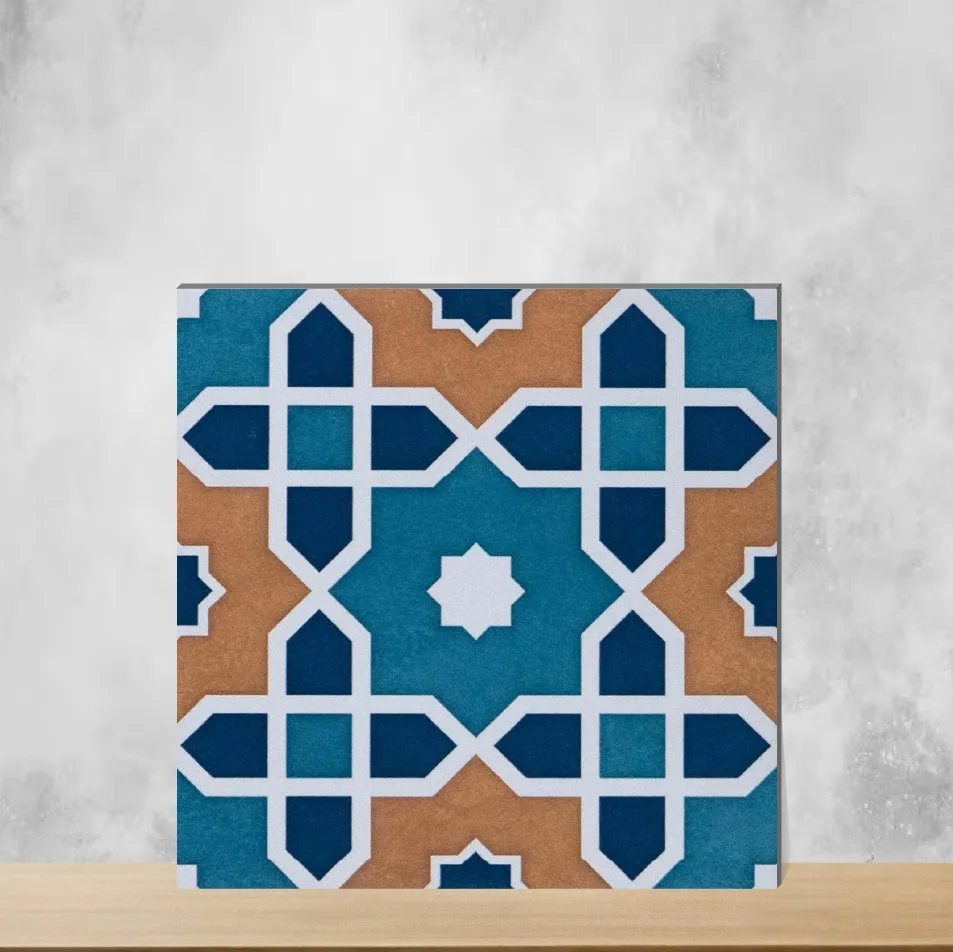 Silcite Deep Sea Ocean Moroccans Matt Square Tiles TL-1080-B (8x8 inch | 8 mm)