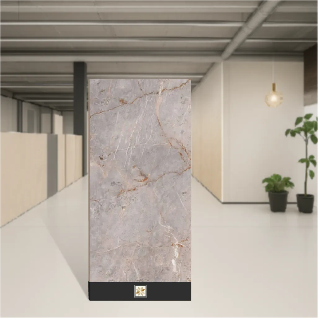 Vitrified Saran Collins Marbles & Stones Hi-Glossy Rectangular Tiles TL-8395 (5.3x2.7 feet | 9 mm)