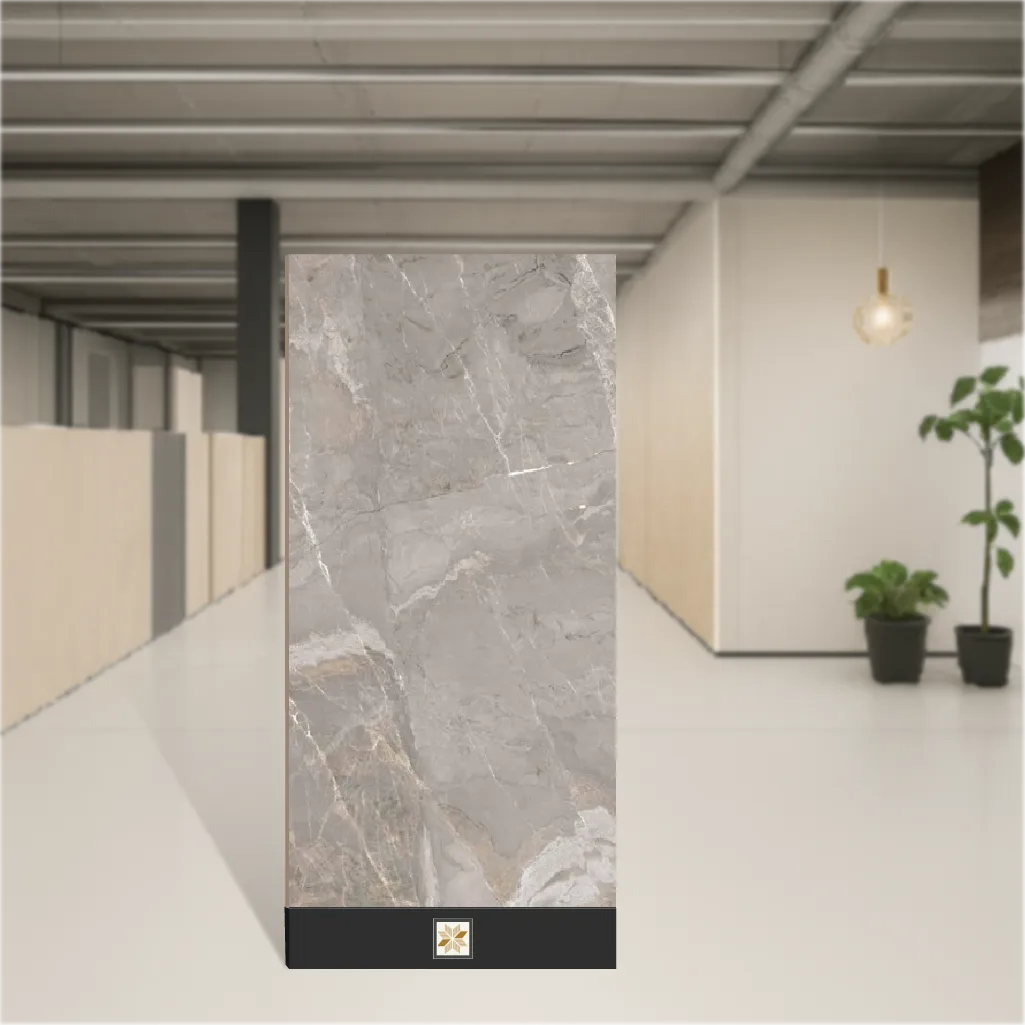 Vitrified Elegance Marbles & Stones Hi-Glossy Rectangular Tiles TL-8400 (5.3x2.7 feet | 9 mm)