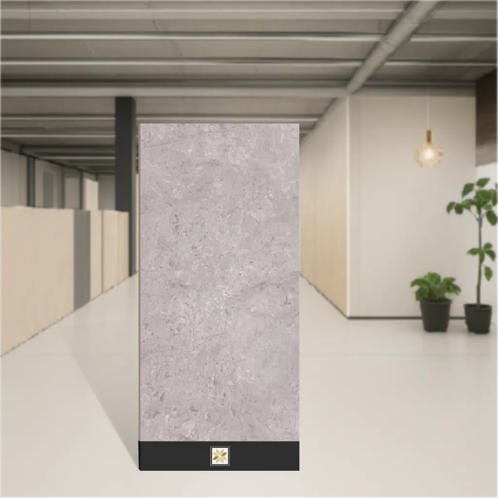 Vitrified Ceppo De Grey Marbles & Stones Hi-Glossy Rectangular Tiles TL-8410 (5.3x2.7 feet | 9 mm)