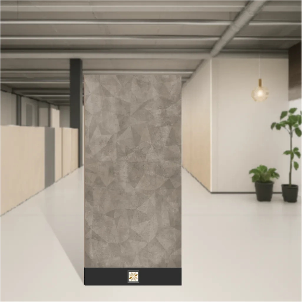 Vitrified Nickle Gold Decore Geometric & Abstracts Matt Rectangular Tiles TL-8450 (4x2 feet | 9 mm)