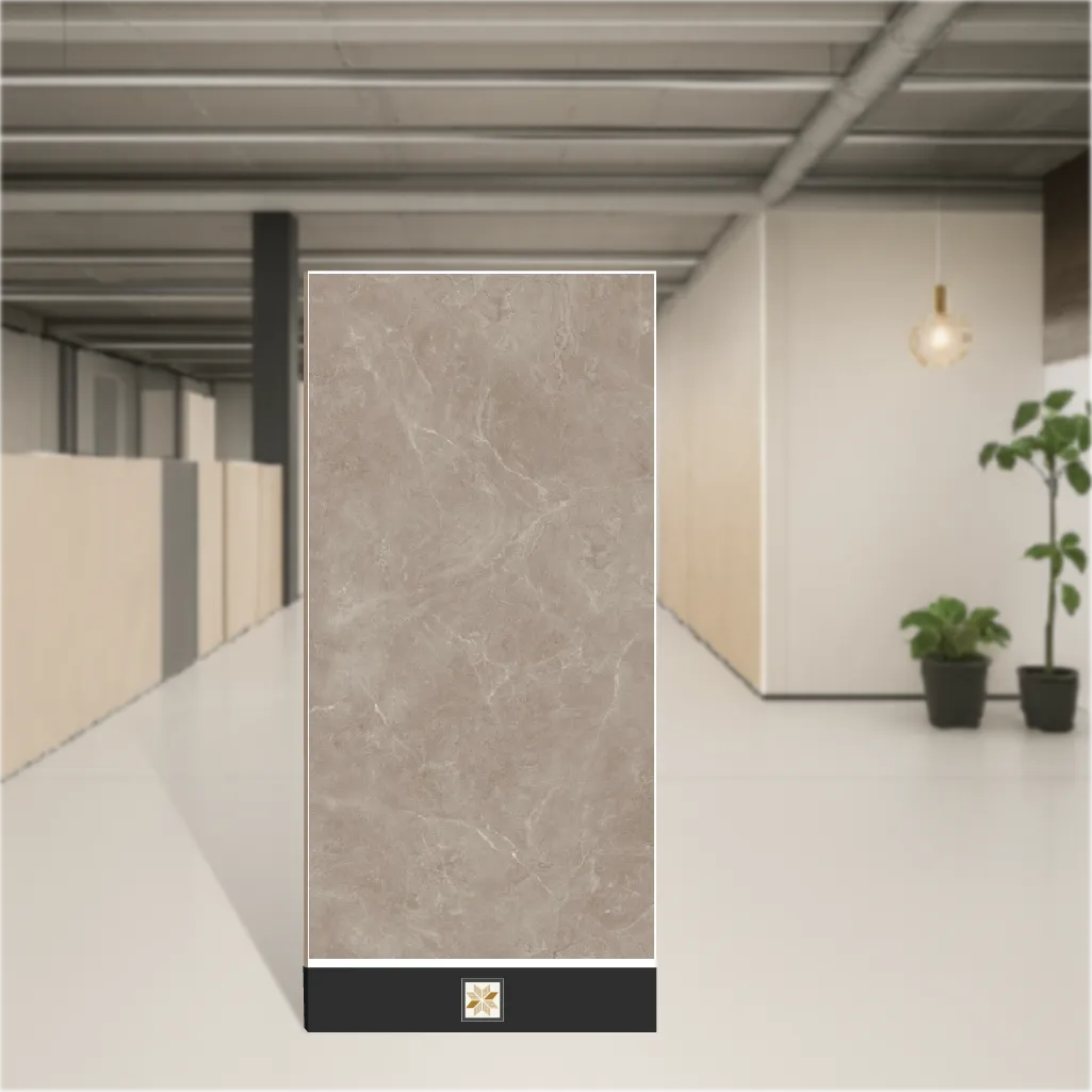 Vitrified Lublin Taupe Marbles & Stones Matt Rectangular Tiles TL-8466 (4x2 feet | 9 mm)