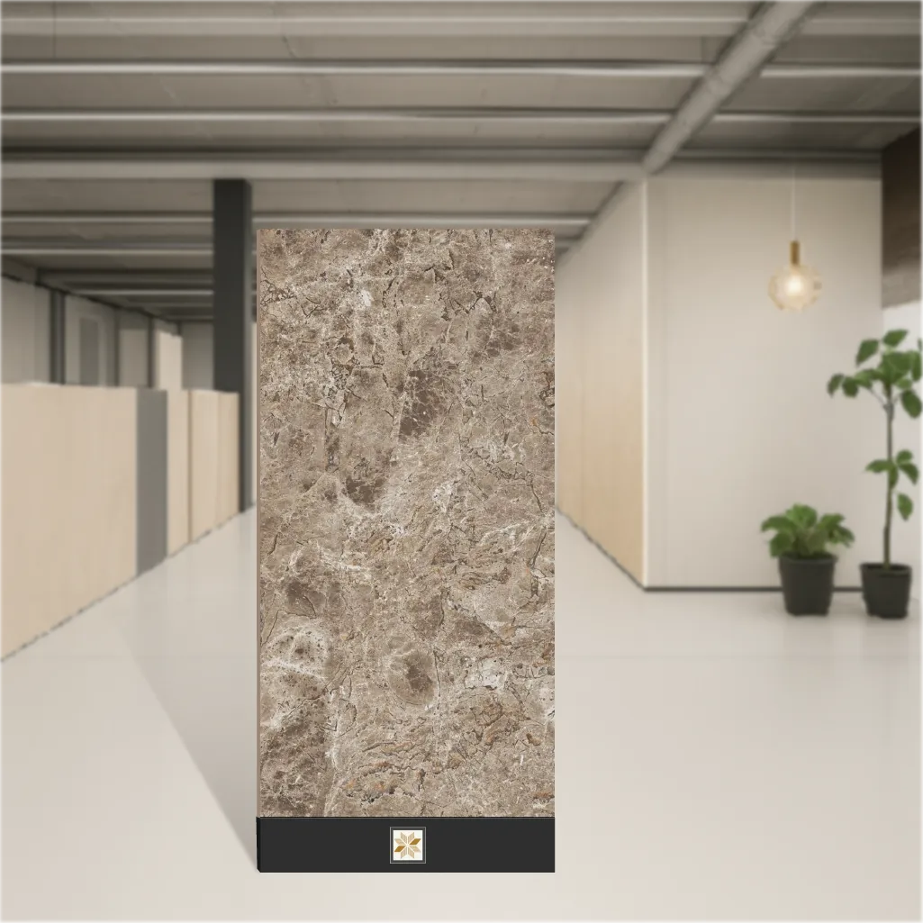 Vitrified Krypton Noce Marbles & Stones Glossy Rectangular Tiles TL-8821-B (4x2 feet | 9 mm)