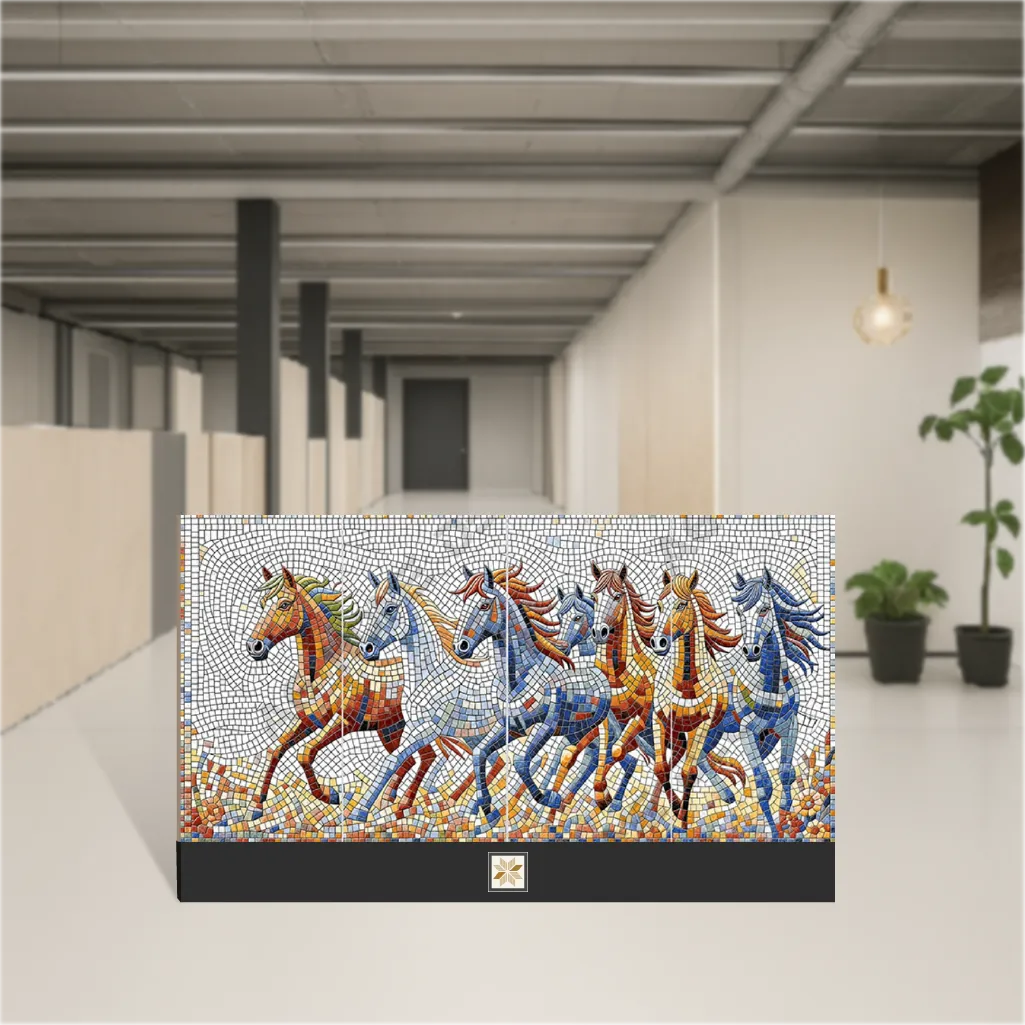 Vitrified Freedom Horse Glossy Rectangular Tiles TL-8484 (4x2 feet | 9 mm)