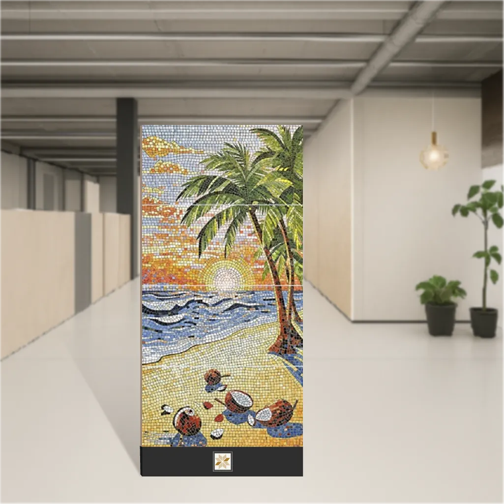 Vitrified Palm Beach Glossy Rectangular Tiles TL-8496 (4x2 feet | 9 mm)