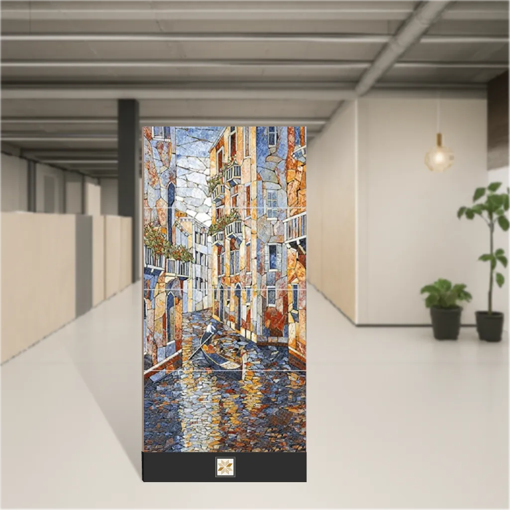 Vitrified Rowboat City Glossy Rectangular Tiles TL-8497 (4x2 feet | 9 mm)