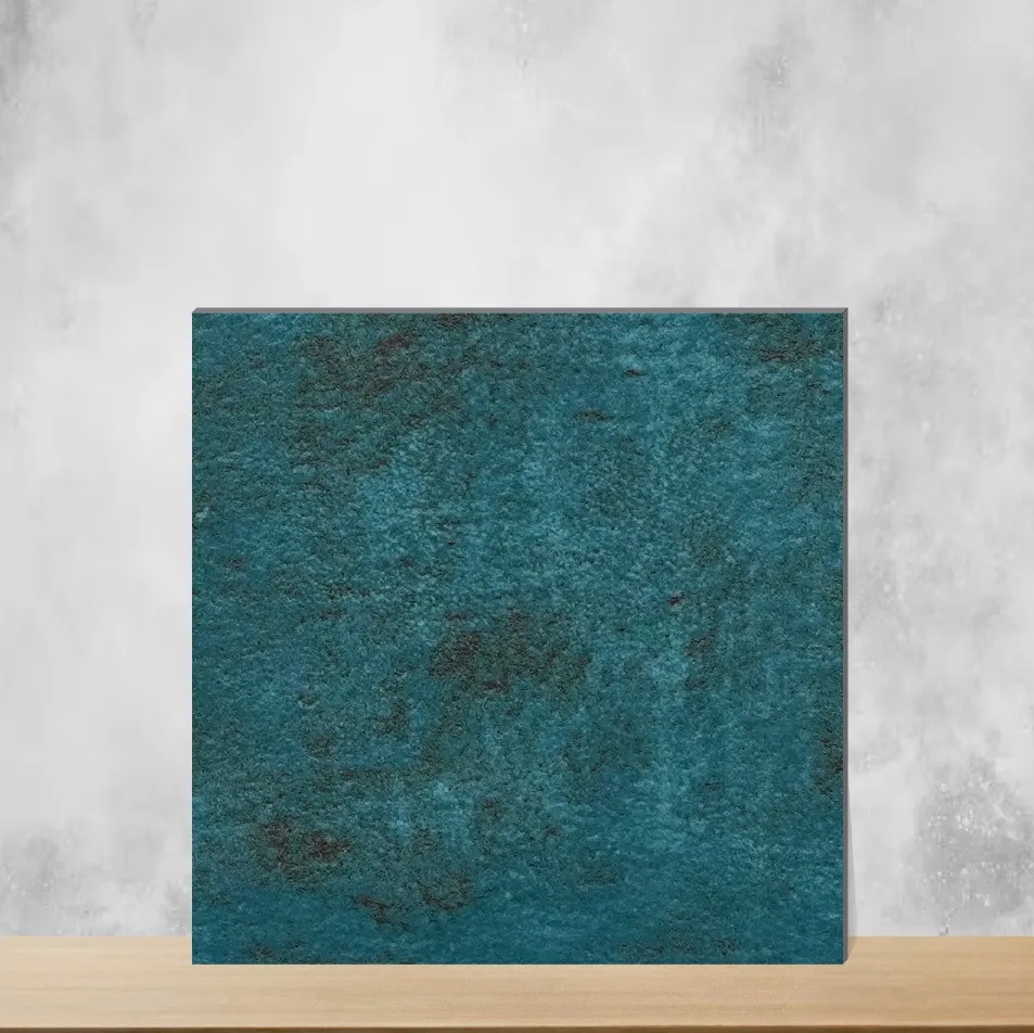 Tropezia Ocean Blue Glossy Square Tiles TL-1187-F (8x8 inch | 8 mm)