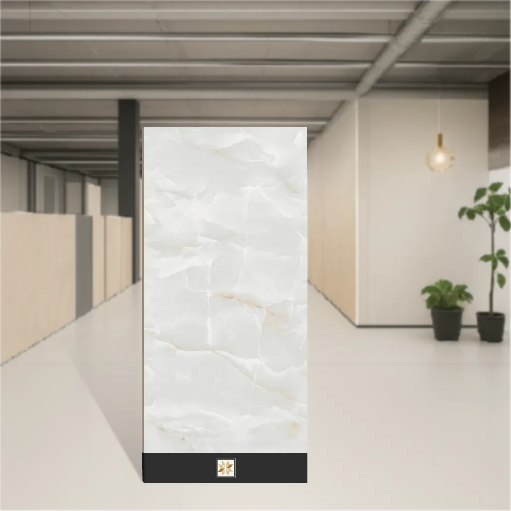 Vitrified Mini Sky Marbles & Stones Hi-Glossy Rectangular Tiles TL-8671 (4x2 feet | 9 mm)