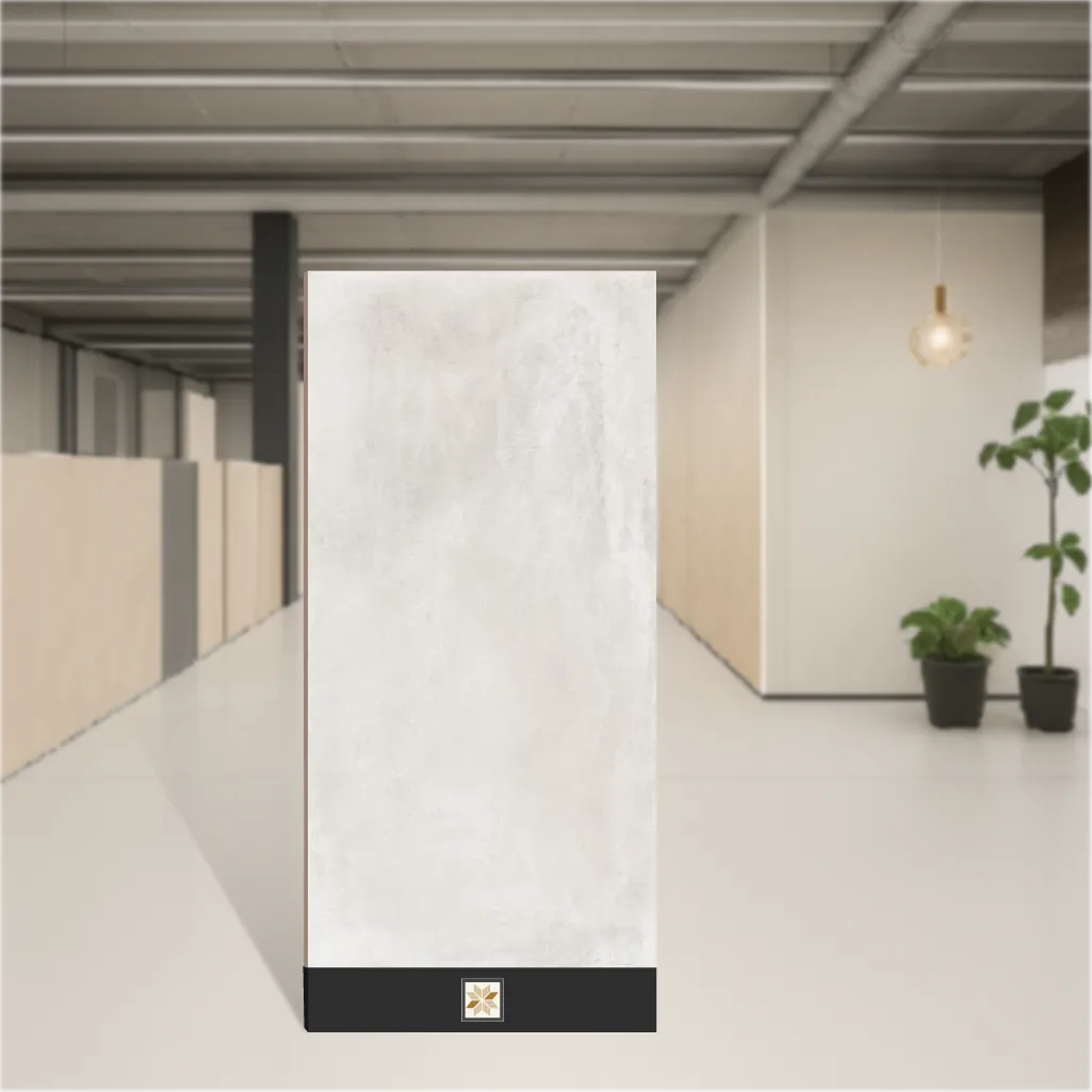 Vitrified Perseo Bianco Cement Look Matt Rectangular Tiles TL-8777-E (4x2 feet | 10 mm)