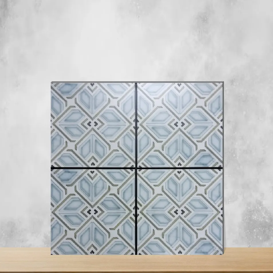 Vitrified Geometric & Abstracts Matt Square Tiles TL-8773 (8x8 inch | 10 mm)