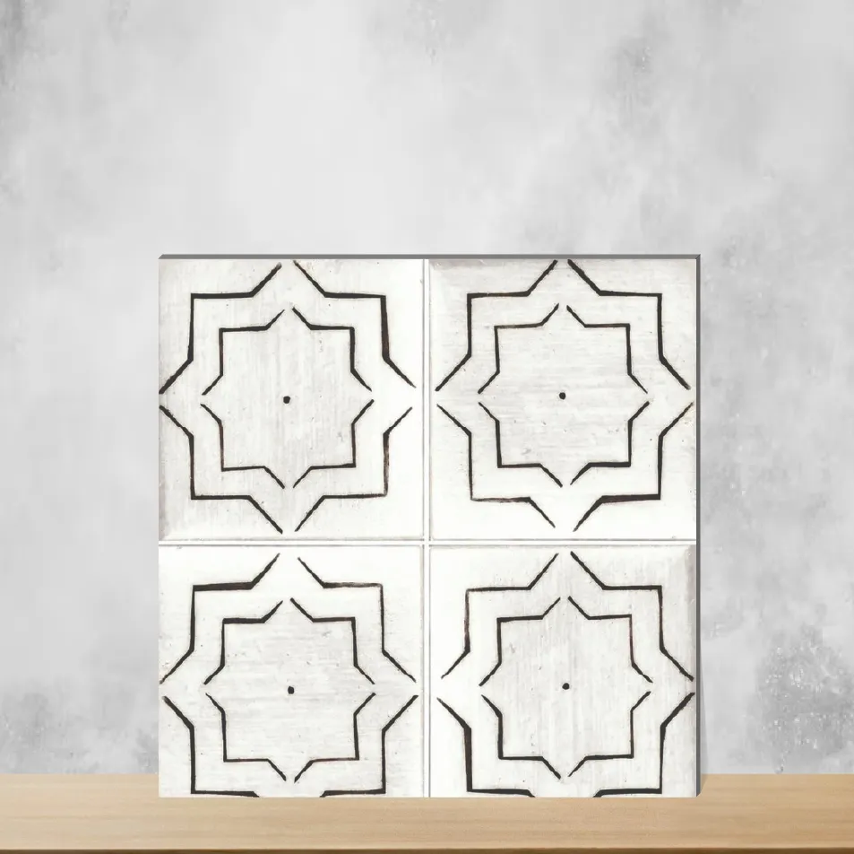 Vitrified Geometric & Abstracts Matt Square Tiles TL-8780 (8x8 inch | 10 mm)