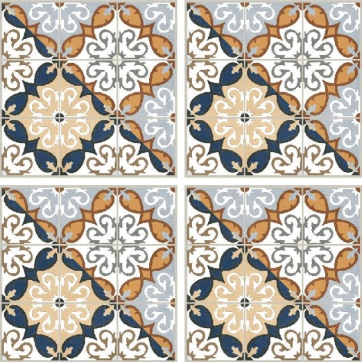 Vitrified Boston Moroccans Matt Square Tiles TL-8844 (12x12 inch | 12 mm)