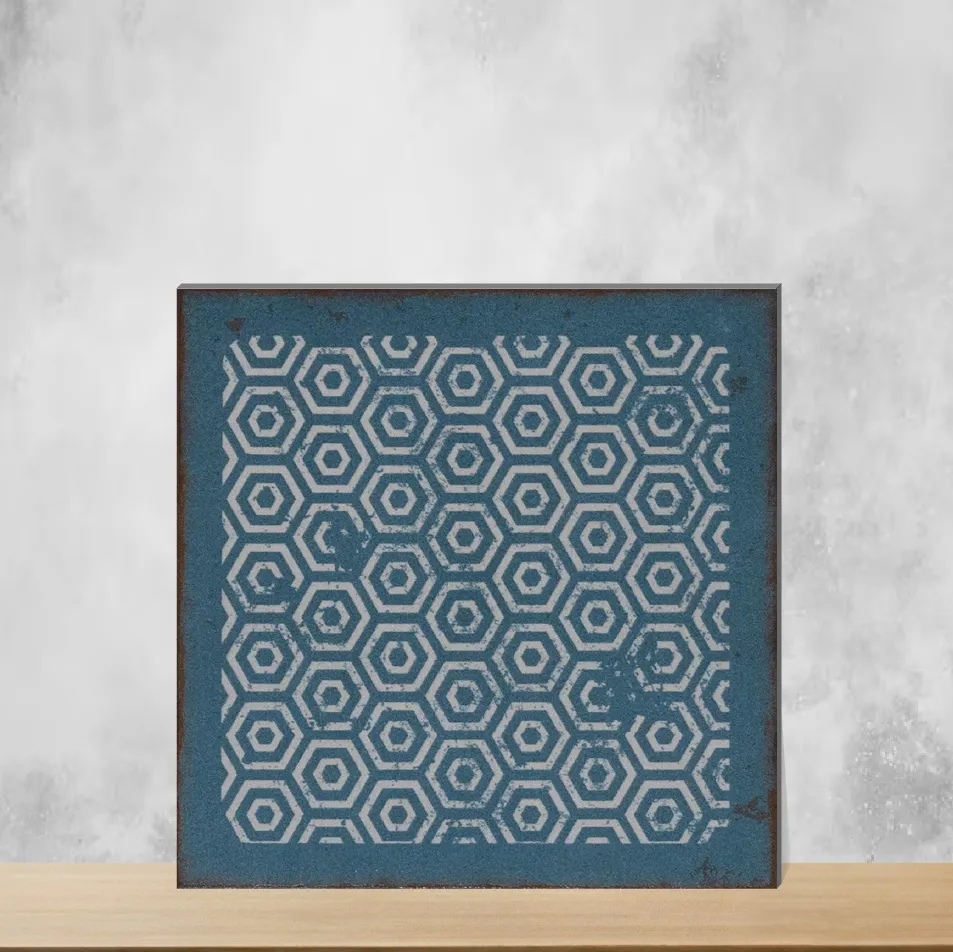 Mythos Navia Azul Decor Moroccans Matt Square Tiles TL-961-D (8x8 inch | 8 mm)