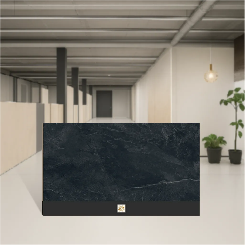 Vitrified Archie Nero Marbles & Stones Matt Rectangular Tiles TL-9033-D (4x2 feet | 9 mm)