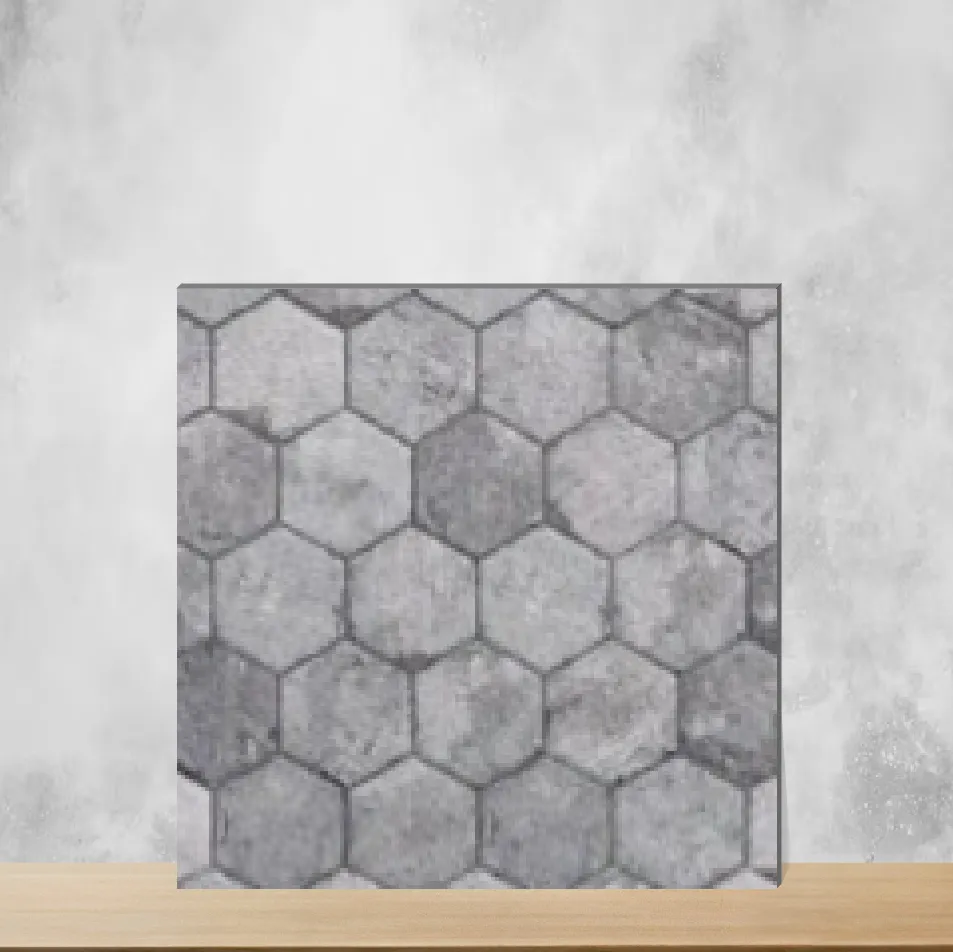 Vitrified Ergo Gris Hexagonal Tiles Matt Square Tiles TL-9046-D (16x16 inch | 12 mm)
