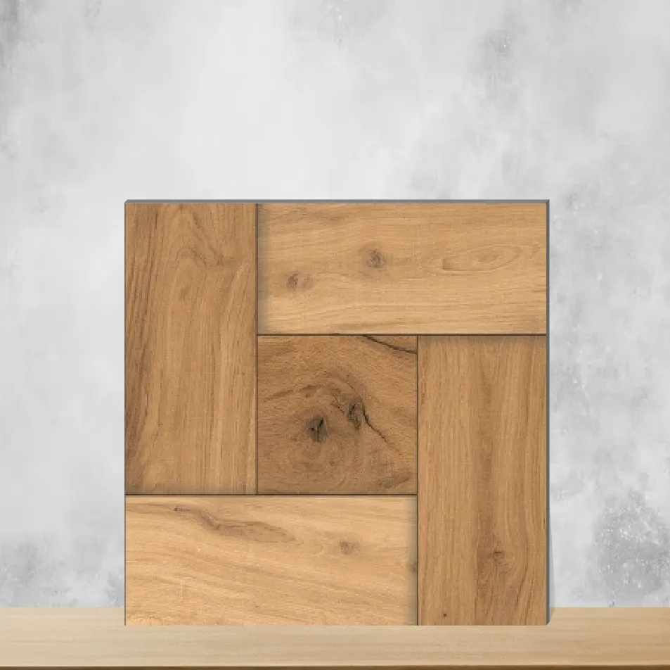 Vitrified King Wood Wooden Effect Matt Square Tiles TL-9060 (2x2 feet | 9 mm)