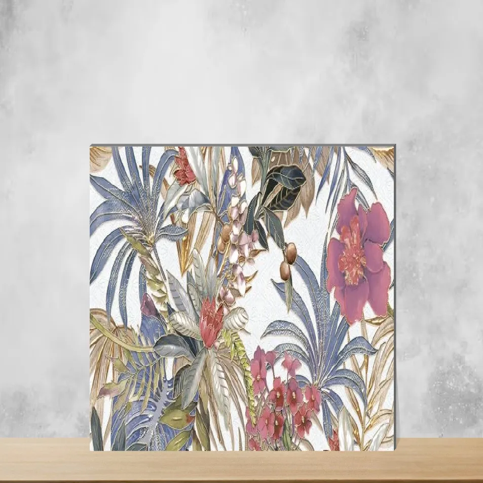 Ceramic Arctic Foliage A Tropical Florals Matt Rectangular Tiles TL-9281-B (24x12 inch | 9 mm)